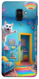 Чохол на Samsung A530 Galaxy A8 (2018) crazy cat фото 1 з 1