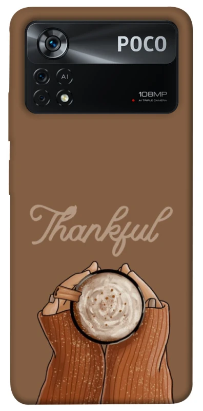 Чохол на Xiaomi Poco X4 Pro 5G Thankful coffee фото 1 з 1
