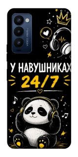 Чехол на TECNO Camon 18 Pro У навушниках 24/7 фото 1 из 1