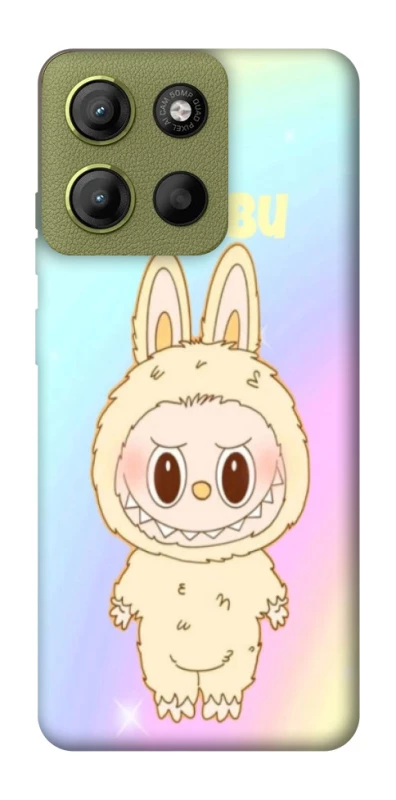 Чохол на Motorola Moto G15 4G Fluffy Rainbow Labubu фото 1 з 1