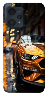Чехол на Realme 9 4G / 9 Pro+ Golden sports car фото 1 из 1
