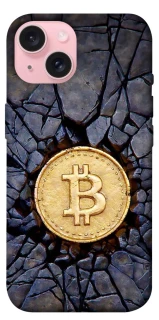 Чехол на Apple iPhone 15 (6.1") Bitcoin cracks фото 1 из 1