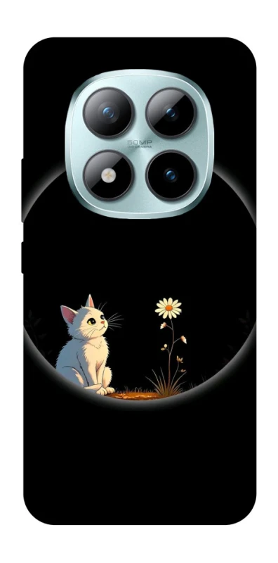 Чехол на Xiaomi Redmi Note 15 Pro+ 5G Cat and flower фото 1 из 1