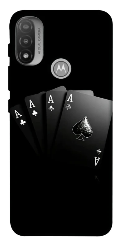 Чохол на Motorola Moto E20 Black Cards фото 1 з 1