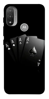 Чохол на Motorola Moto E20 Black Cards фото 1 з 1