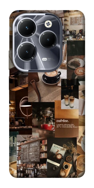 Чохол на Infinix Hot 40 Coffee collage ver.2 фото 1 з 1