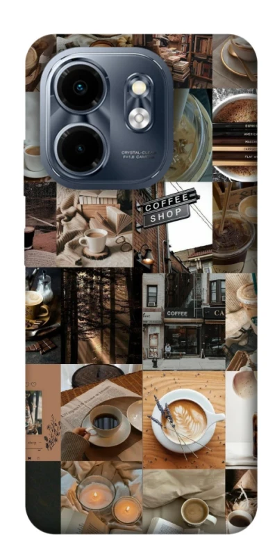 Чохол на Infinix Smart 9 4G / Hot 50i Coffee collage ver.3 фото 1 з 1