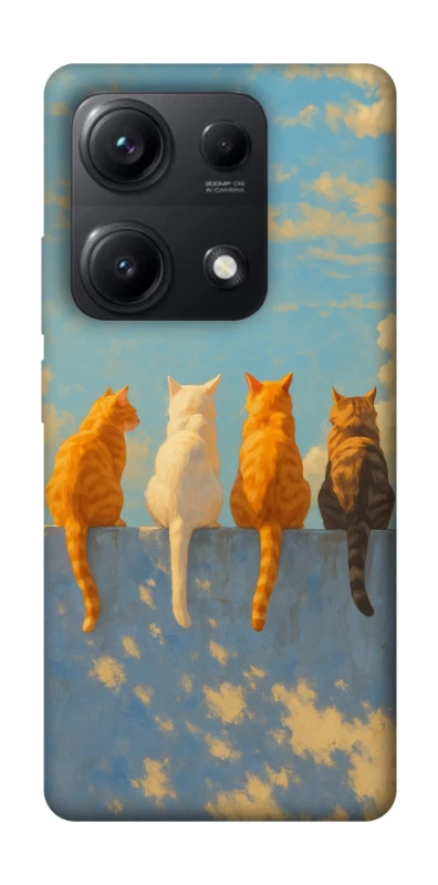 Чохол на Xiaomi Redmi Note 14S cats on wall фото 1 з 1
