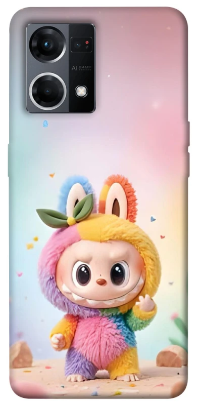Чохол на Oppo Reno 7 4G Labubu colored фото 1 з 1