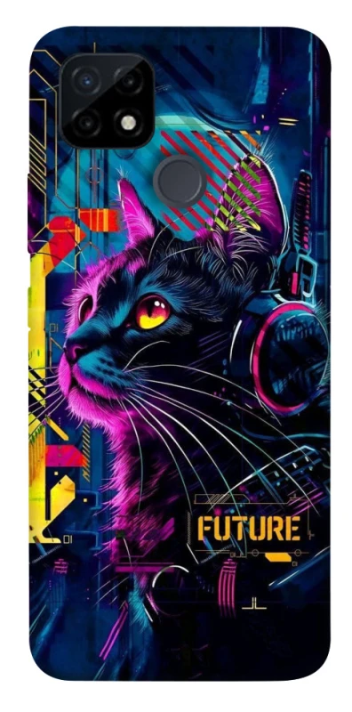 Чохол на Realme C21Y Cyber Cat v2 фото 1 з 1