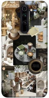 Чехол на Xiaomi Redmi Note 8 Pro Coffee collage ver.4 фото 1 из 1