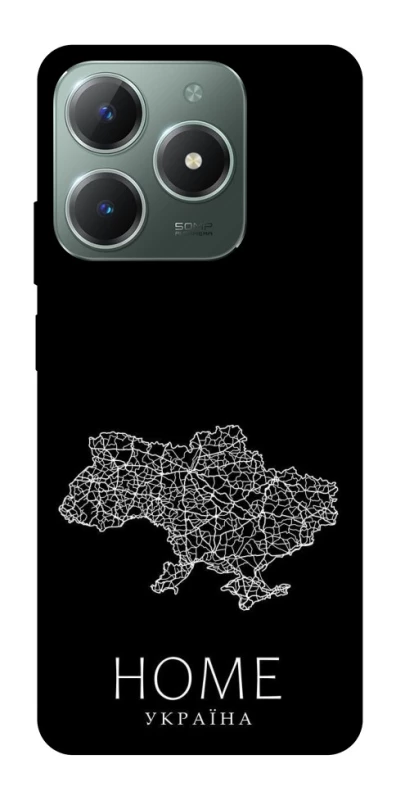 Чохол на Realme C61 Ukraine black map фото 1 з 1
