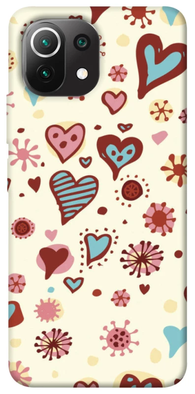 Чохол на Xiaomi Mi 11 Lite Pretty hearts фото 1 з 1