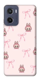 Чохол на Motorola Moto E15 Pink bows and Labubus фото 1 з 1