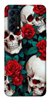 Чохол на Oppo Reno 5 4G skull and rose фото 1 з 1