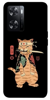 Чехол на Oppo A77s Кот-самурай фото 1 из 1