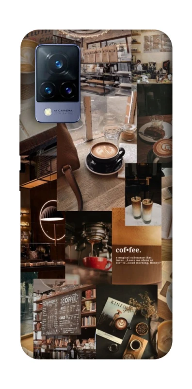 Чохол на Vivo V21 Coffee collage ver.2 фото 1 з 1
