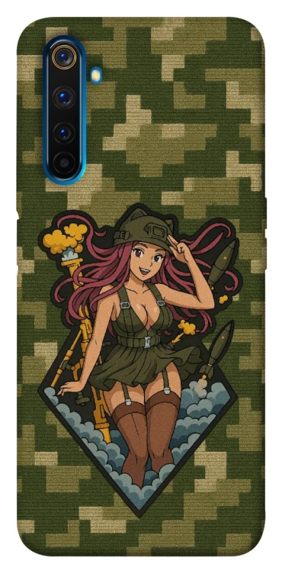 Чохол на Realme 6 Pro Military Waifu фото 1 з 1