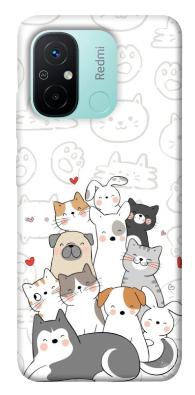 Чехол на Xiaomi Redmi 12C / Poco C55 Funny Pets фото 1 из 1