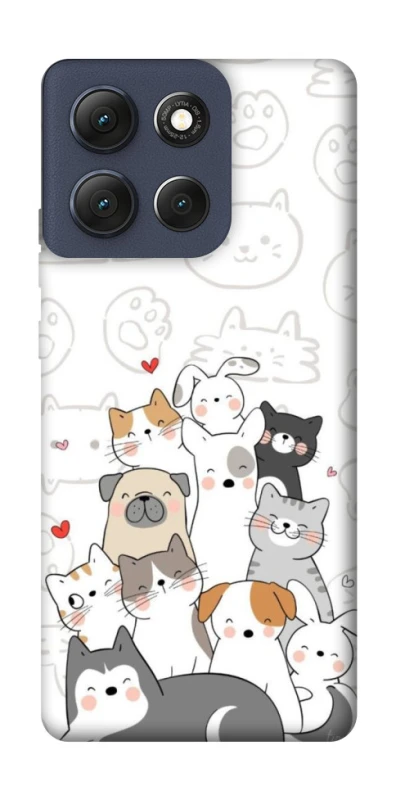 Чехол на Motorola Moto G86 Funny Pets фото 1 из 1