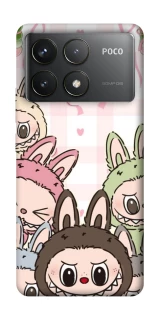 Чохол на Xiaomi Poco F6 Pro All Labubu 2 фото 1 з 1