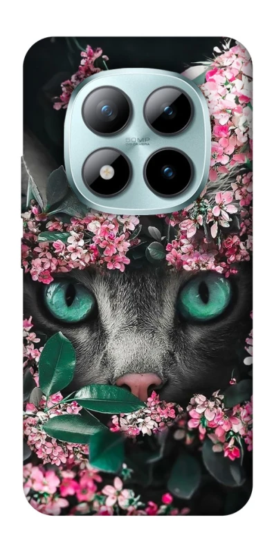 Чохол на Xiaomi Redmi Note 15 Pro+ 5G Кіт в квітах фото 1 з 1