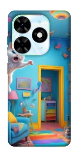 Чехол на TECNO Spark Go 2024 crazy cat фото 1 из 1