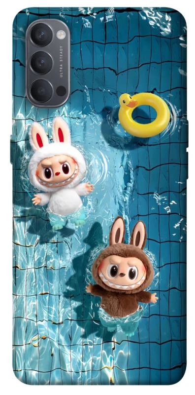 Чохол на Oppo Reno 4 Labubu in the pool фото 1 з 1