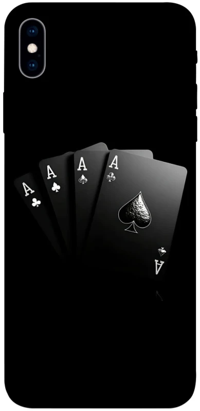 Чохол на Apple iPhone XS Max (6.5") Black Cards фото 1 з 1