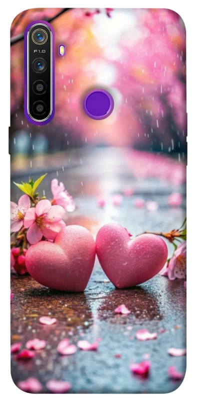 Чехол на Realme 5 Pink heart фото 1 из 1