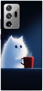 Чехол на Samsung Galaxy Note 20 Ultra Чехол кот с кофе фото 1 из 1
