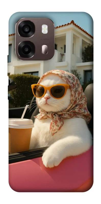Чехол на Oppo A6 Stylish Cat Cruise фото 2 из 2