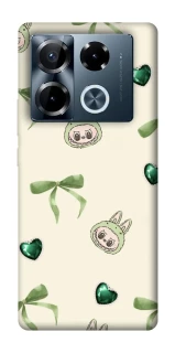 Чохол на Infinix Note 40 Pro 4G Labubu Green Heart фото 1 з 1
