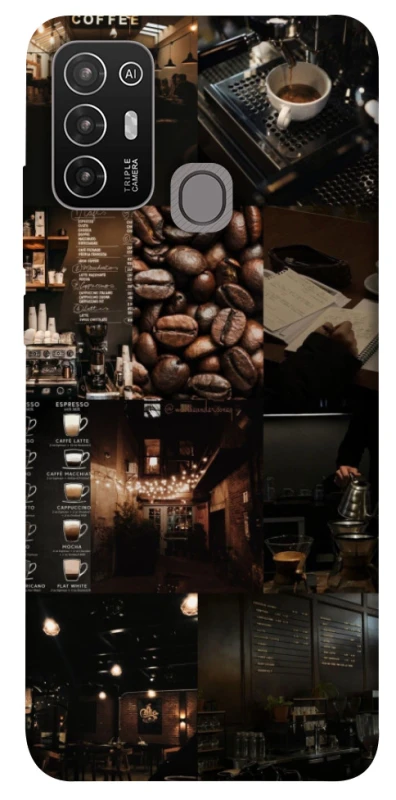 Чохол на ZTE Blade A52 Coffee collage ver.1 фото 1 з 1
