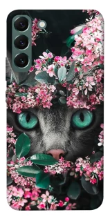 Чехол на Samsung Galaxy S22+ Кот в цветах фото 1 из 1