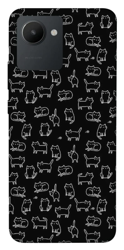 Чохол на Realme C30s Black Cats фото 1 з 1