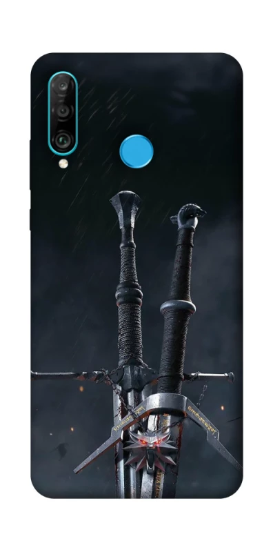 Чехол на Huawei P30 lite Мечи Ведьмака фото 1 из 1