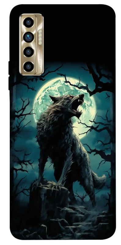Чехол на TECNO Camon 17P Волк под луной фото 1 из 1