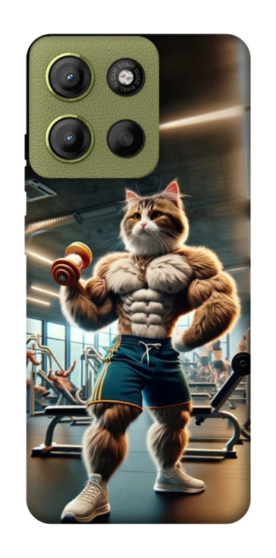 Чехол на Motorola Moto G15 4G Качок кот фото 1 из 1