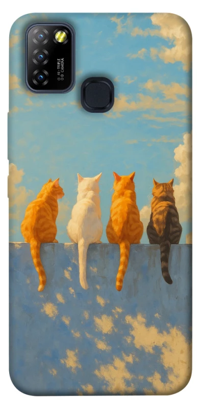 Чохол на Infinix Hot 10 Lite cats on wall фото 1 з 1