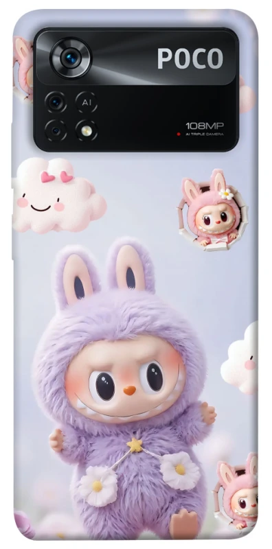 Чохол на Xiaomi Poco X4 Pro 5G Labubu & clouds фото 1 з 1