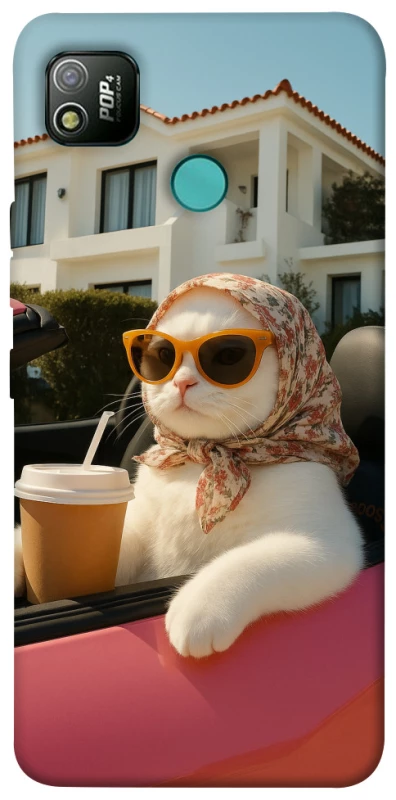 Чехол на TECNO POP 4 Stylish Cat Cruise фото 1 Чехол на TECNO POP 4 Stylish Cat Cruise фото 1 из 1