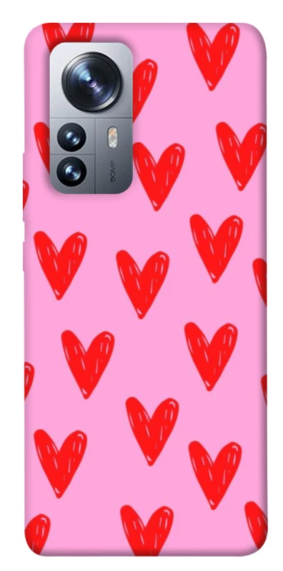 Чохол на Xiaomi 12 / 12X Red hearts 2 фото 1 з 1