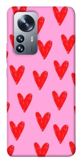 Чехол на Xiaomi 12 / 12X Red hearts 2 фото 1 из 1