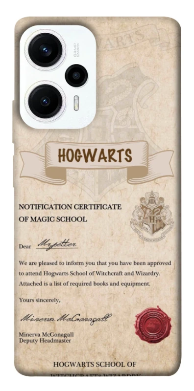 Чехол на Xiaomi Poco F5 / Note 12 Turbo The Hogwarts acceptance letter фото 1 из 1