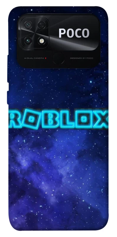 Чохол на Xiaomi Poco C40 Roblox Space Logo Blue фото 1 з 1