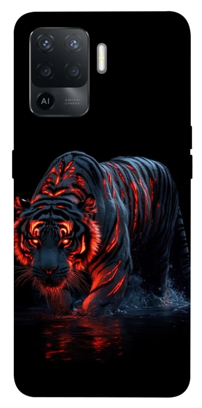 Чохол на Oppo Reno 5 Lite fire tiger фото 1 з 1