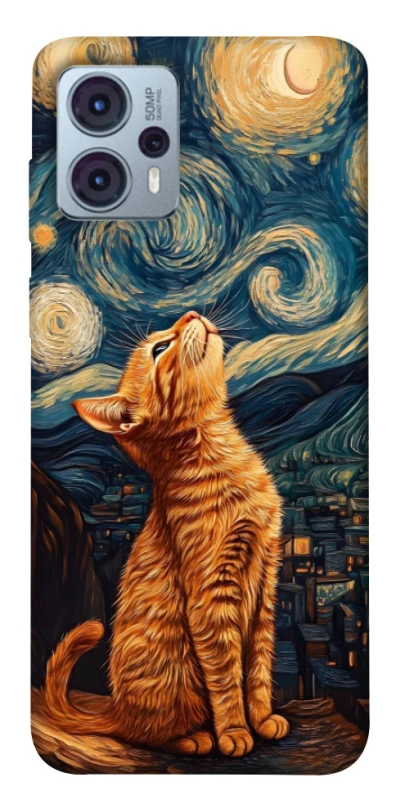 Чохол на Motorola Moto G23 van gogh cat фото 1 з 1