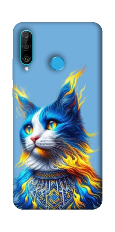 Чохол на Huawei P30 lite Кіт патріот фото 1 з 1