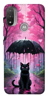 Чохол на Motorola Moto E20 Black cat фото 1 з 1